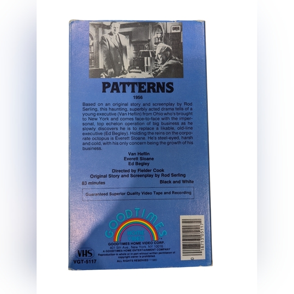 Patterns VHS Movie - Picture 2 of 2